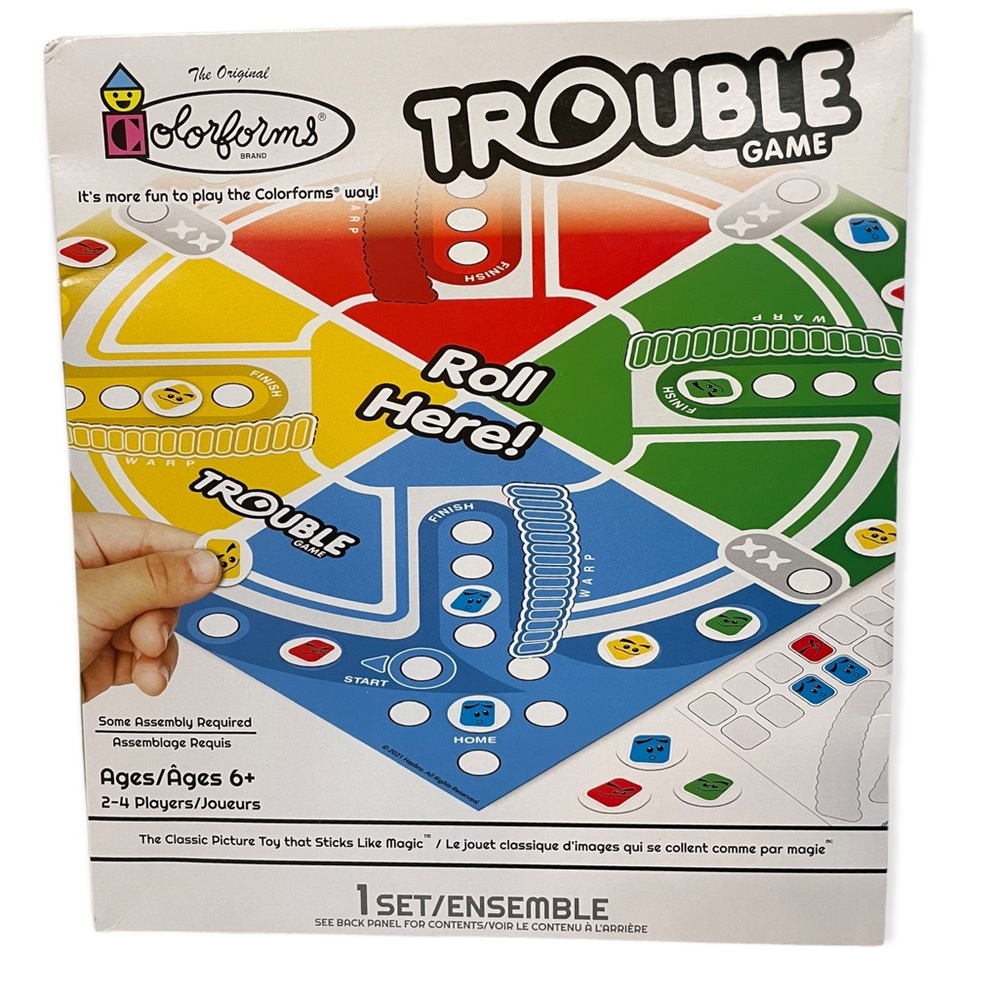 Colorforms by Hasbro TROUBLE! Miniature Board Game NWT